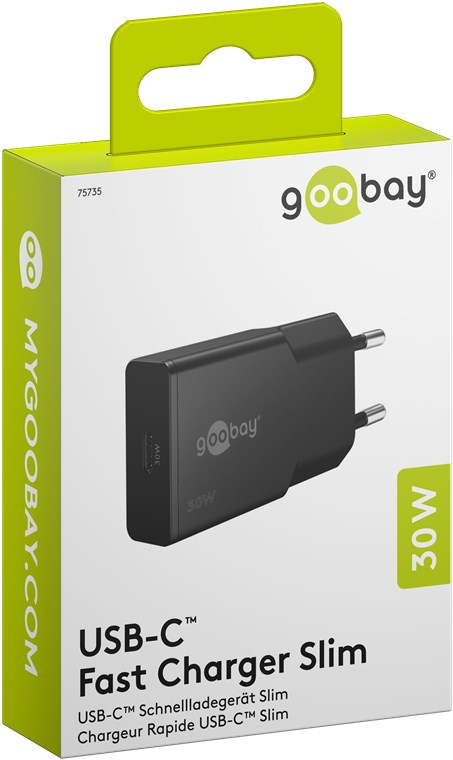 Goobay Slim Universaali Musta AC Pikalataus Sisätila