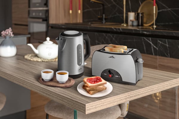 Miniatyrbillede 6 af 8: Eta Amelie 9599 90000 elkedel 1,7 L 2200 W Sort, Rustfrit stål