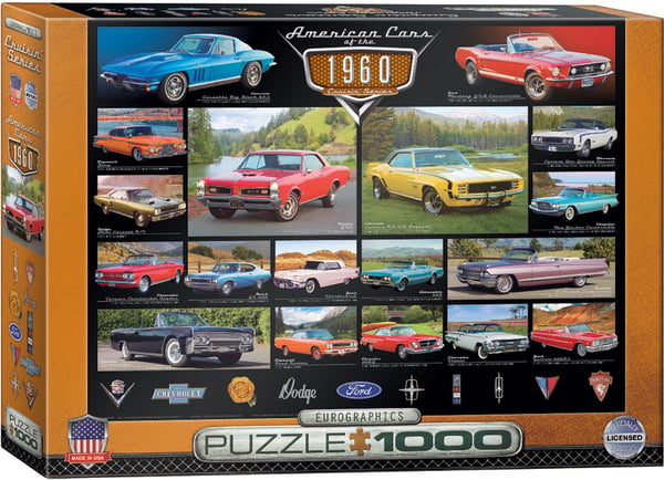 Eurographics American Cars of the 1960s 1000pcs Puslespil 1000 stk Køretøjer