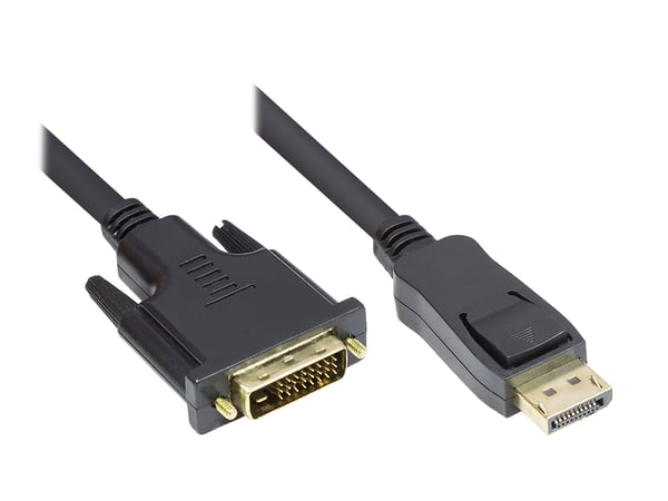 Alcasa DP-DVI1 videokabel adapter 1 m DisplayPort DVI-D Sort