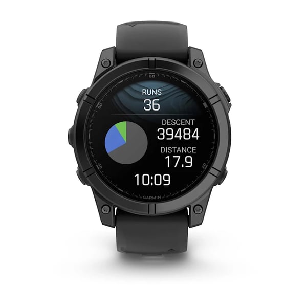 Pikkukuva 6 / 10: Garmin Fenix E 3,3 cm (1.3") AMOLED 47 mm Digitaalinen 416 x 416 pikseliä Kosketusnäyttö Musta Wi-Fi GPS (satelliitti)