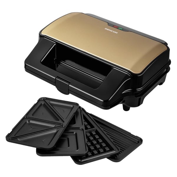 Sencor SSM 9977CH sandwichtoaster 900 W Sort, Champagne