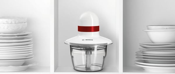 Bosch MMRP1000 elektrisk madhakker 0,8 L 400 W Rød, Transparent, Hvid