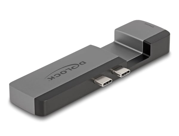 Miniatyrbild 4 av 4: DeLOCK 87757 dockningsstationer för bärbara datorer Dockning Thunderbolt 4 Svart, Grå