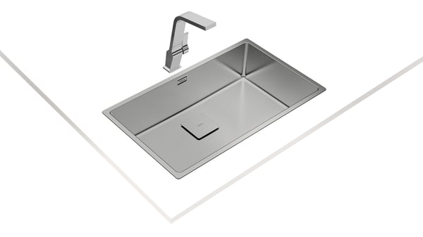 Teka Flex Linea RS15 71.40 Skylle-monteret håndvask Rektangulær Rustfrit stål