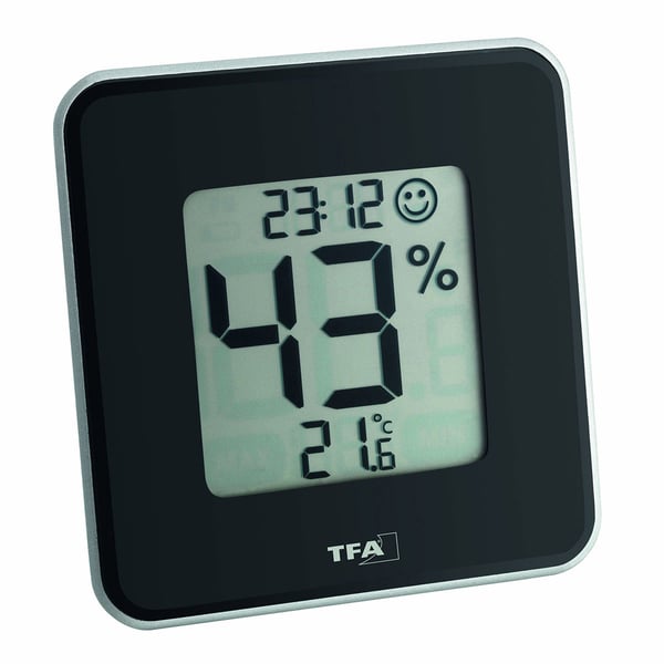 Miniatyrbillede 1 af 3: TFA-Dostmann Style Indendørs Elektronisk hygrometer Sort