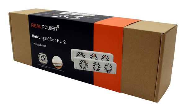 Miniatyrbillede 2 af 2: RealPower HL-2 Indendørs Hvid Blæser med elektrisk områdevarmer