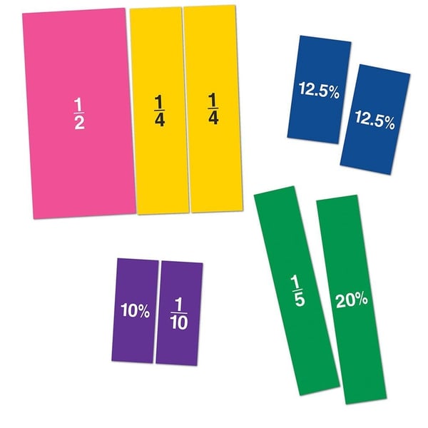 Learning Resources Double-Sided Magnetic Demonstration Rainbow Fraction Squares