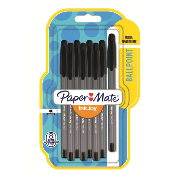 Miniatyrbild 1 av 2: Papermate InkJoy 100 ST Svart Kulspetspenna, pinnformad Medium 8 styck