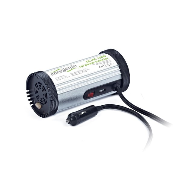 Pikkukuva 2 / 2: EnerGenie EG-PWC-031 virta-adapteri ja vaihtosuuntaaja Auto 150 W Alumiini, Musta
