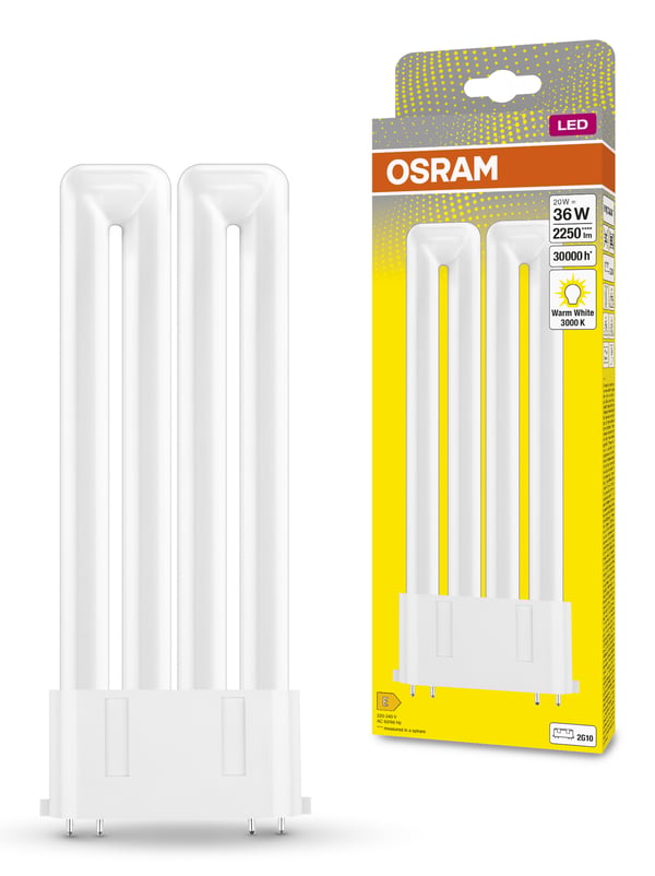 Osram DULUX LED-lampe Varm hvid 3000 K 20 W 2G10 E