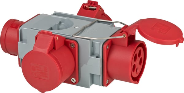 Miniatyrbillede 1 af 4: Brennenstuhl 1081640 strømstik adapter Grå, Rød
