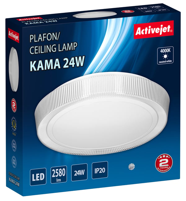 Pikkukuva 4 / 9: Activejet AJE-KAMA 24W kattovalaistus Ei vaihdettavissa oleva hehkulamppu LED