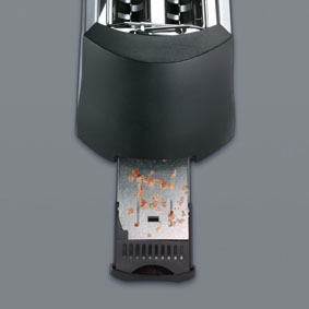 Cloer 3710 brødrister 4 skive(r) 1380 W Sort, Børstet stål