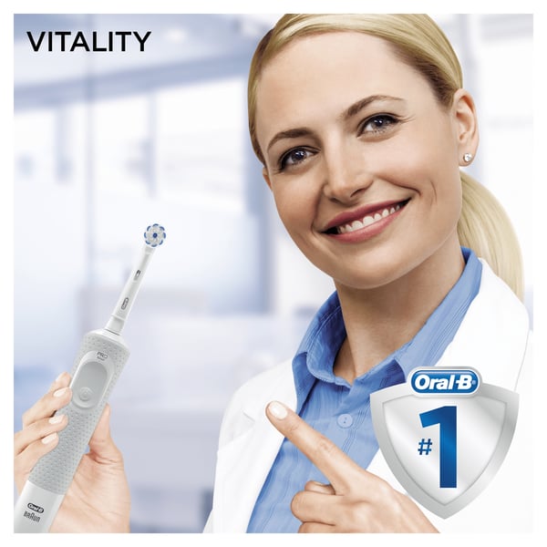 Oral-B Vitality 100 Ultrathin Aikuinen Pyörivä/värähtelevä hammasharja Valkoinen