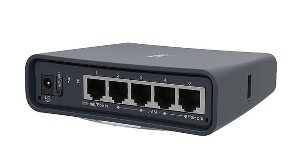 Mikrotik hAP ac lite tower Musta Power over Ethernet -tuki