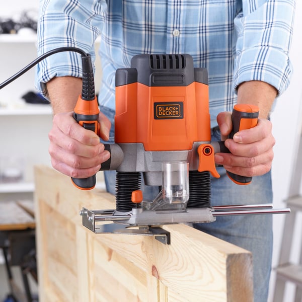 Black & Decker KW1200EKA-QS fräs och kantfräs Svart, Grå, Orange
