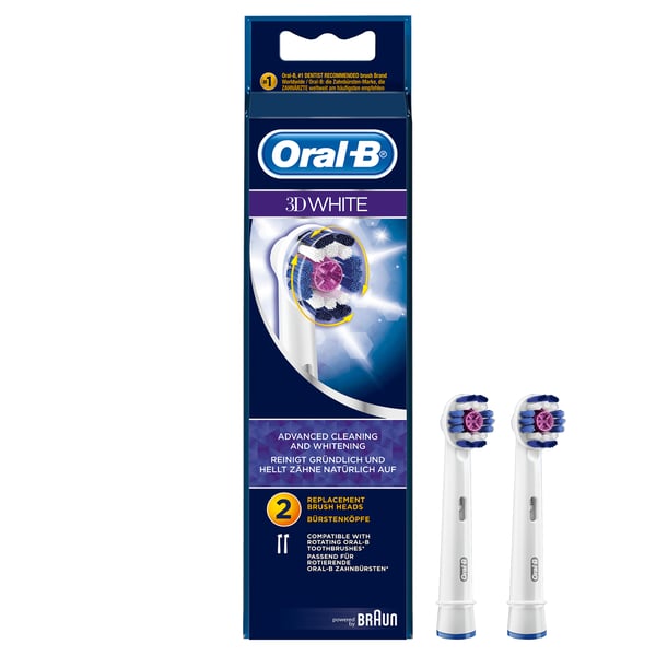 Oral-B 3D White 2 stk Hvid