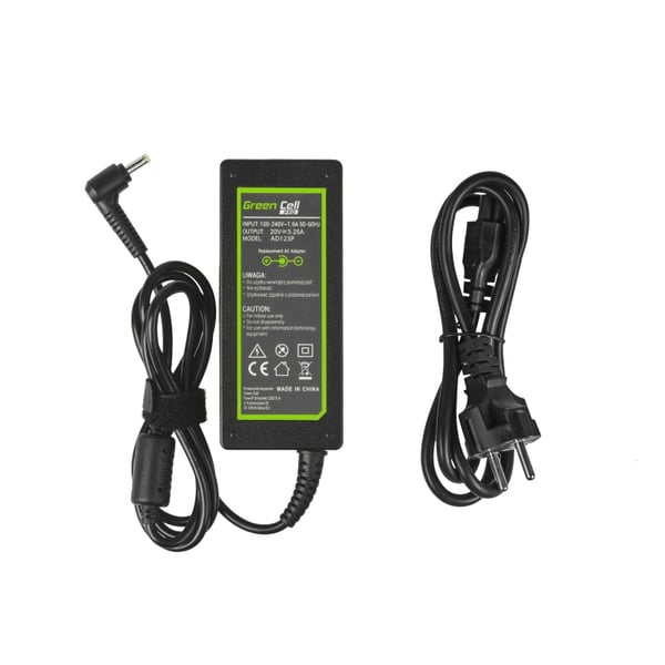 Green Cell AD123P virta-adapteri ja vaihtosuuntaaja Sisätila 65 W Musta