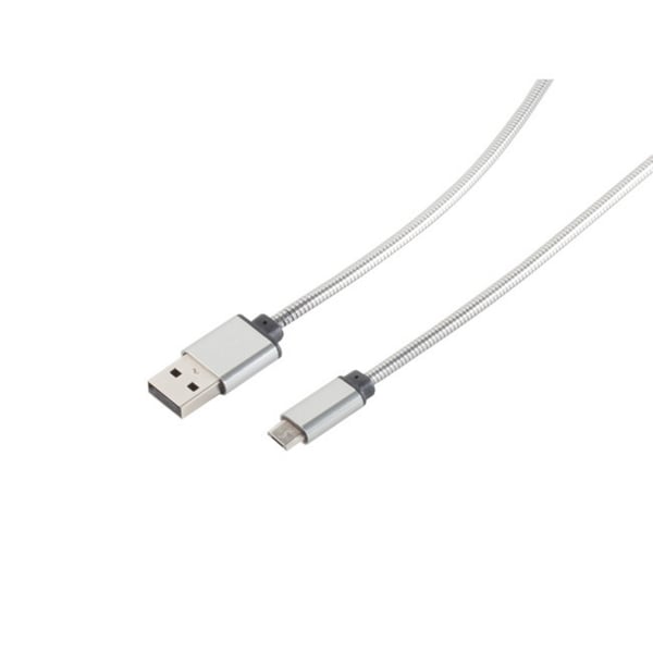 S/CONN maximum connectivity 14-11001 USB-kablar USB 2.0 1 m USB A Micro-USB B 0,48 Gbit/s Silver