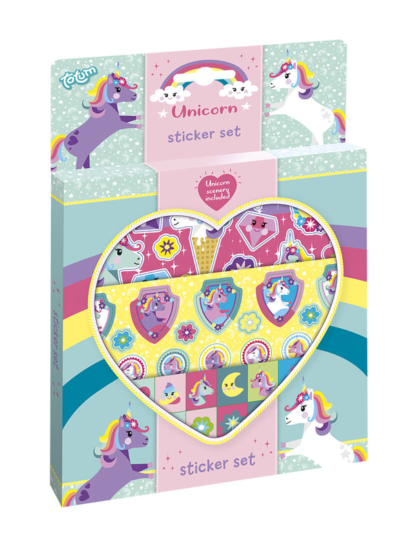 Totum Unicorn Stickerset lasten tarra