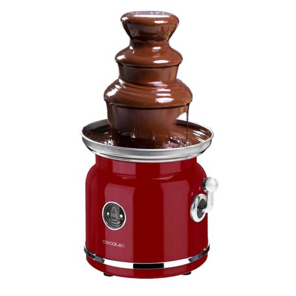 Miniatyrbillede 1 af 8: Cecotec 08020 chokoladespringvand Rød, Rustfrit stål 90 W 350 g