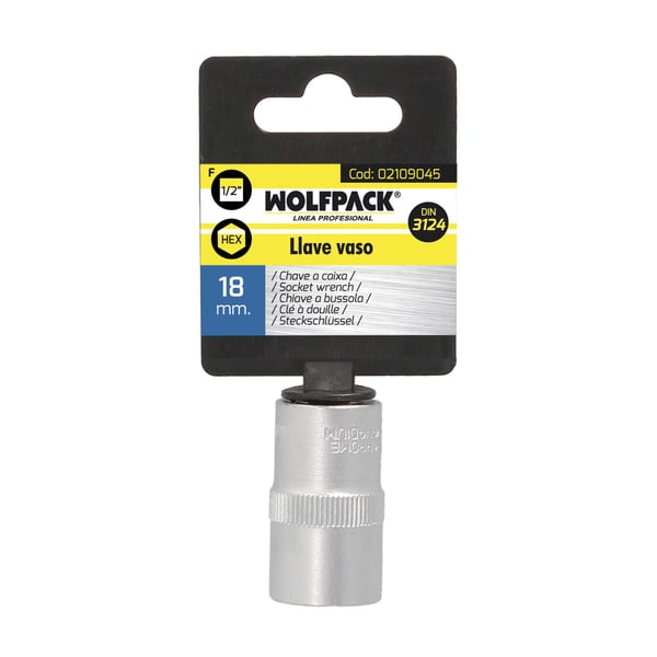 Miniatyrbillede 2 af 5: Wolfpack Llave Vaso 1/2' Hexagonal 18 mm.