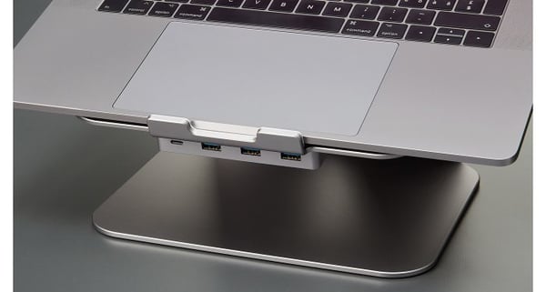 LMP 19095 kannettavien tietokoneiden telakka ja porttitoistin Langallinen USB 3.2 Gen 1 (3.1 Gen 1) Type-C Hopea