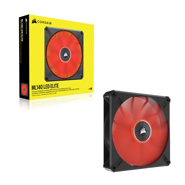 Corsair ML140 LED ELITE Tietokonekotelo Tuuletin 14 cm Musta 1 kpl