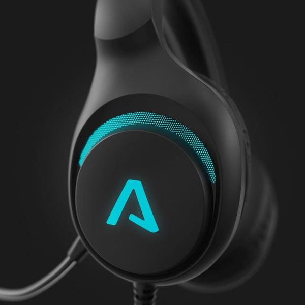 Lamax LMXHGU1 hovedtelefoner/headset Ledningsført Spil Sort