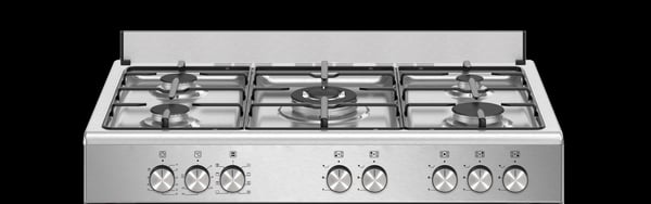 Bertazzoni La Germania Americana SE965EX24 komfur og ovn Fritstående komfur Elektrisk Gaskomfur Rustfrit stål