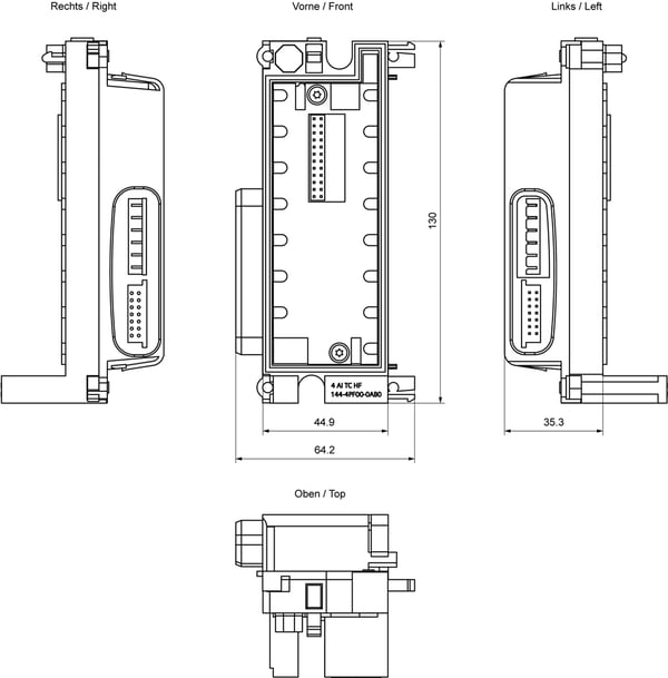 Miniatyrbillede 3 af 3: Siemens 6ES7144-4PF00-0AB0 digital & analog I / O-modul