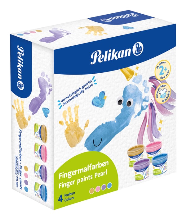 Miniatyrbild 1 av 3: Pelikan 701587 fingerfärger Blå, Pärlemorfärgad, Rosa, Violett, Gul
