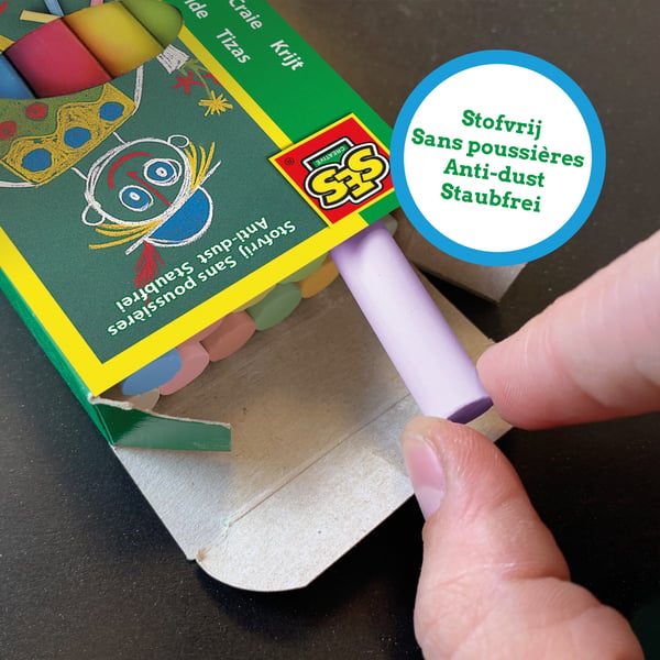 SES Creative Set of Children's Coloured Chalk Flerfarvet 12 stk