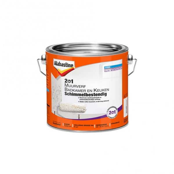 Alabastine 2in1 Muurverf badkamer en keuken