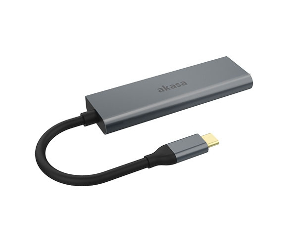 Akasa AK-CBCA25-18BK interface hub USB 3.2 Gen 1 (3.1 Gen 1) Type-C 5000 Mbit/s Grå