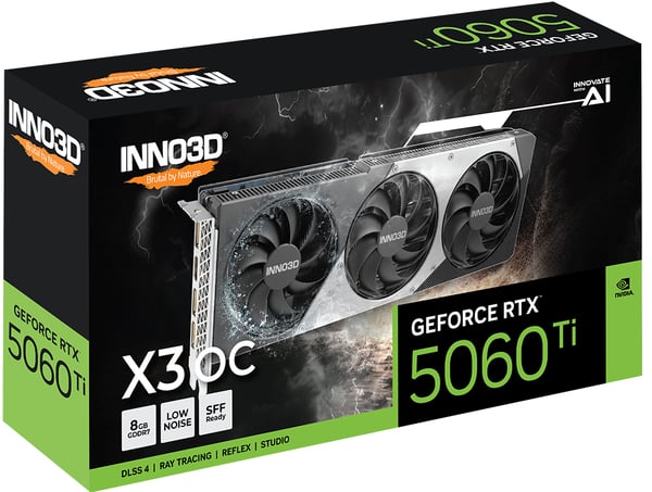 Miniatyrbillede 2 af 3: Inno3D GeForce RTX 5060 Ti 8GB X3 OC - Grafikkort