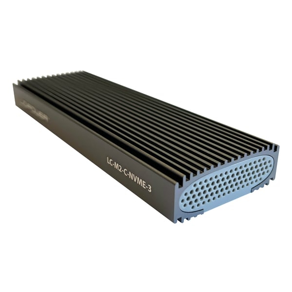 LC-Power LC-M2-C-NVME-3 Hölje för lagringsenheter SSD-inkapsling Svart M.2