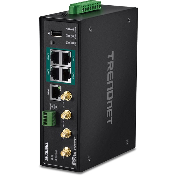 Trendnet TI-WP100 trådløs router Gigabit Ethernet Dual-band (2,4 GHz / 5 GHz) Sort