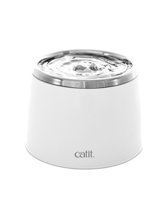 Catit Stainless Steel Drinking Fountain koiran ja kissan ruoka- ja vesiastia Muovi, Ruostumaton teräs Valkoinen Kissa Automaattinen lemmikinvesiastia