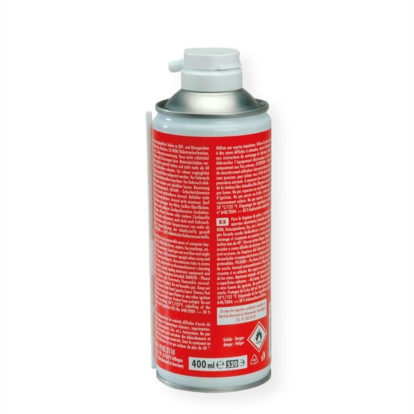 Miniatyrbild 2 av 3: ROLINE 19.03.3110 kit för produktrengöring Tangentbord Lufttryck för rengöring av utrustning 400 ml