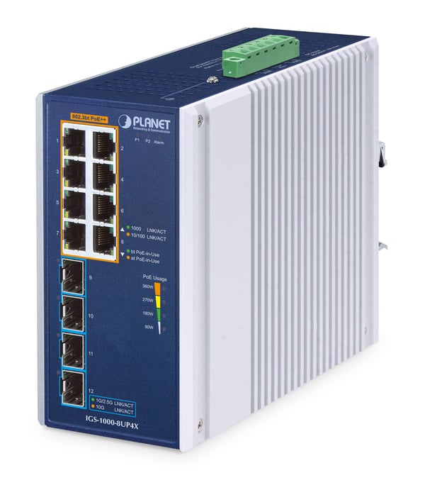 PLANET IP30 Industrial 8-Port Hallitsematon Gigabit Ethernet (10/100/1000) Alumiini, Sininen PLANET IP30 Industrial 8-Port Hallitsematon Gigabit Ethernet (10/100/1000) Alumiini, Sininen