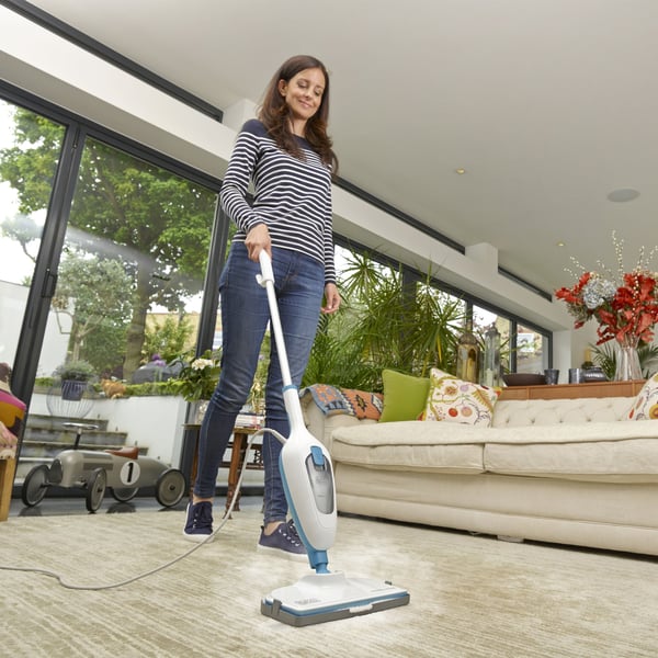 Black & Decker FSMH13E5 damprenser Hvid, Blå