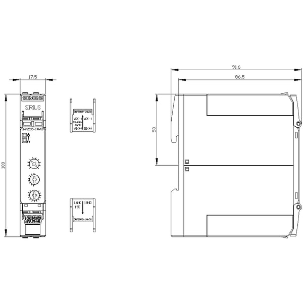 Pikkukuva 4 / 5: Siemens 3RP2505-1AW30 sähkörele Musta