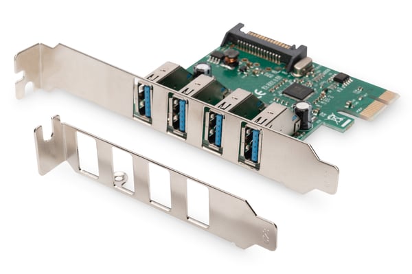 Miniatyrbild 1 av 6: DIGITUS 4-Port USB 3.0 PCI Express-kort