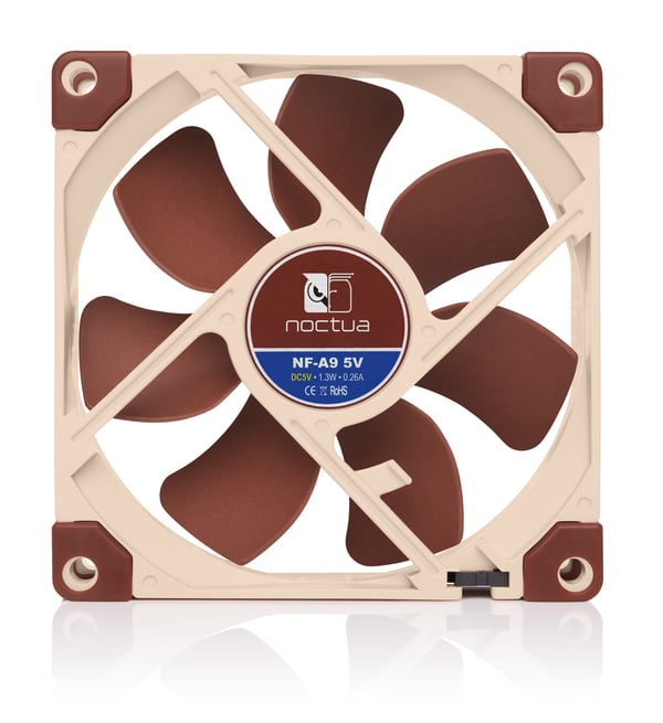 Miniatyrbillede 3 af 6: Noctua NF-A9 Computerkabinet Ventilator 9 cm Beige, Brun