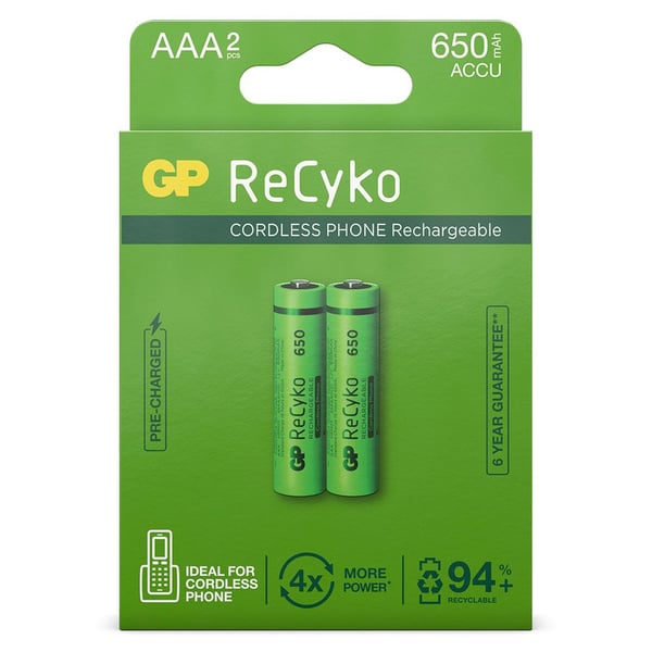 Miniatyrbillede 3 af 5: GP Batteries 12065AAAHCE-C2 Genopladeligt batteri AAA Nikkel-Metalhydrid (NiMH)