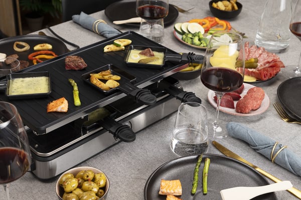 Princess 162645 raclette grill 8 person(er) 1400 W Sort, Rustfrit stål