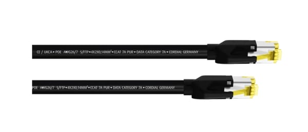 Cordial 15579 netværkskabel Sort 3 m Cat7a S/FTP (S-STP)