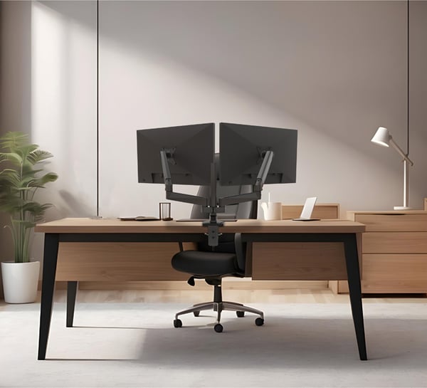 B-Tech BT7352/B skærmbeslag og -stativer 81,3 cm (32") Skrivebord Sort